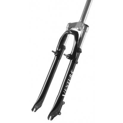 suspension fork VENTURA, 26", steel, 1", 240/130 mm, cone 27.0, for V- and discbrake, black, CP steel crown, OEM