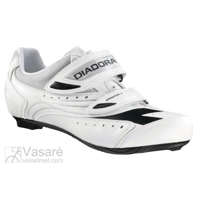 Cycling Shoes Diadora SPRINTER 2 white/silver/black Cycling Shoes Diadora SPRINTER 2 white/silver/black