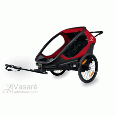 Bicycle trailer for children Hamax Outback ONE raudona/black