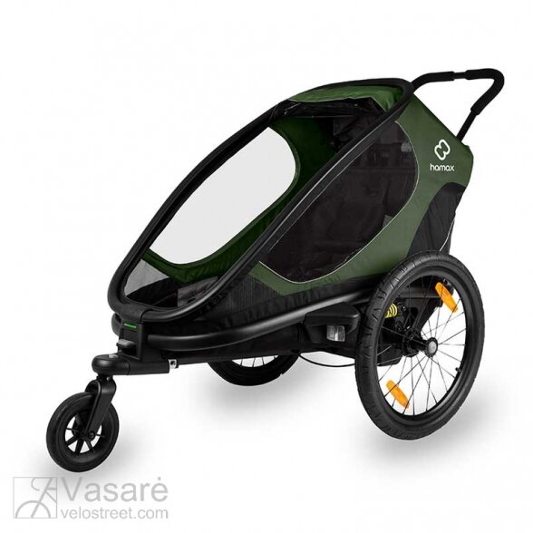 Bicycle trailer for children Hamax Outback ONE green/black 2