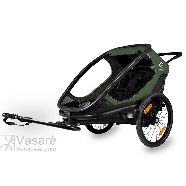 Fahrrad trailer for children Hamax Outback ONE  green/black 1