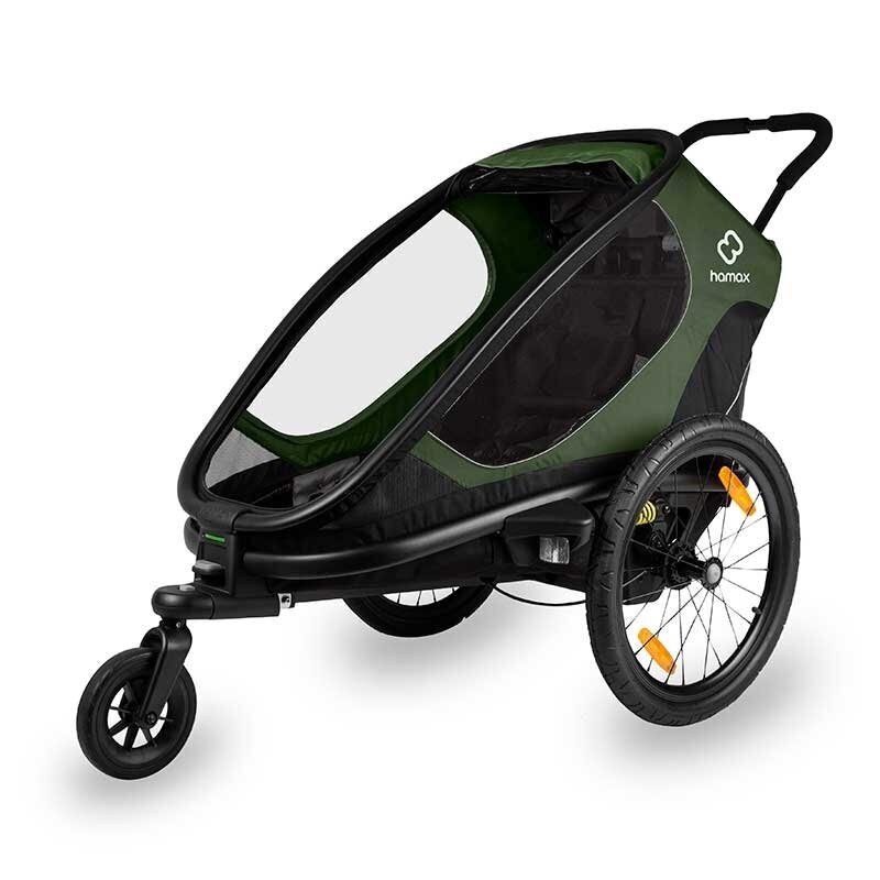 Fahrrad trailer for children Hamax Outback ONE green/black Fahrrad trailer for children Hamax Outback ONE green/black