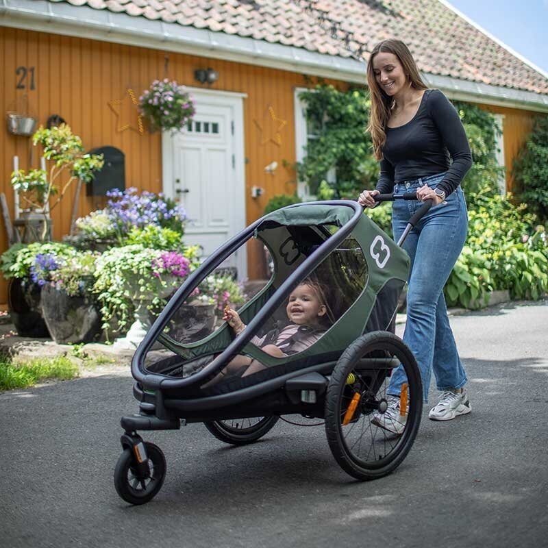 Fahrrad trailer for children Hamax Outback ONE green/black 7 Fahrrad trailer for children Hamax Outback ONE green/black 7