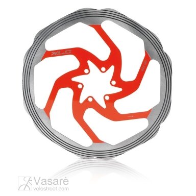 Diskas XLC BR-X58 180/1.8mm,silv/red,CNC frict.ring 162g