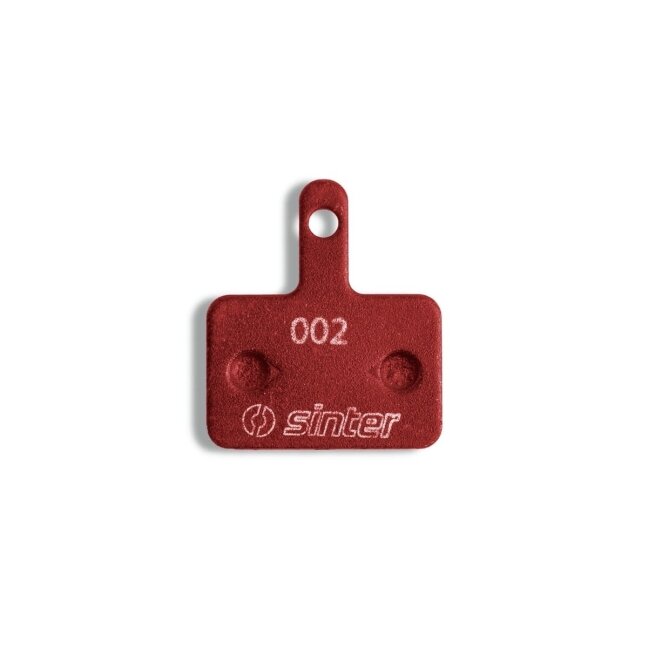 Disc brake pads Sinter 002 Shimano B, organic, MTB Standard, red, set 1