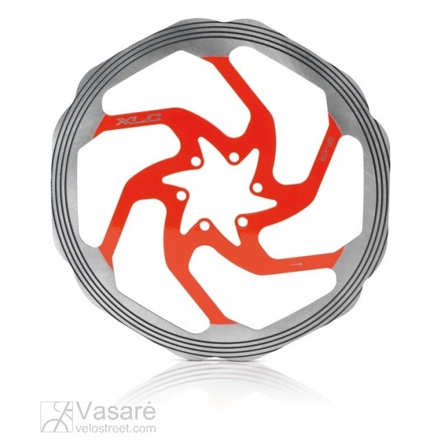 XLC brake disc BR-X58 180/1.8mm,silv/red,CNC frict.ring 162g XLC brake disc BR-X58 180/1.8mm,silv/red,CNC frict.ring 162g