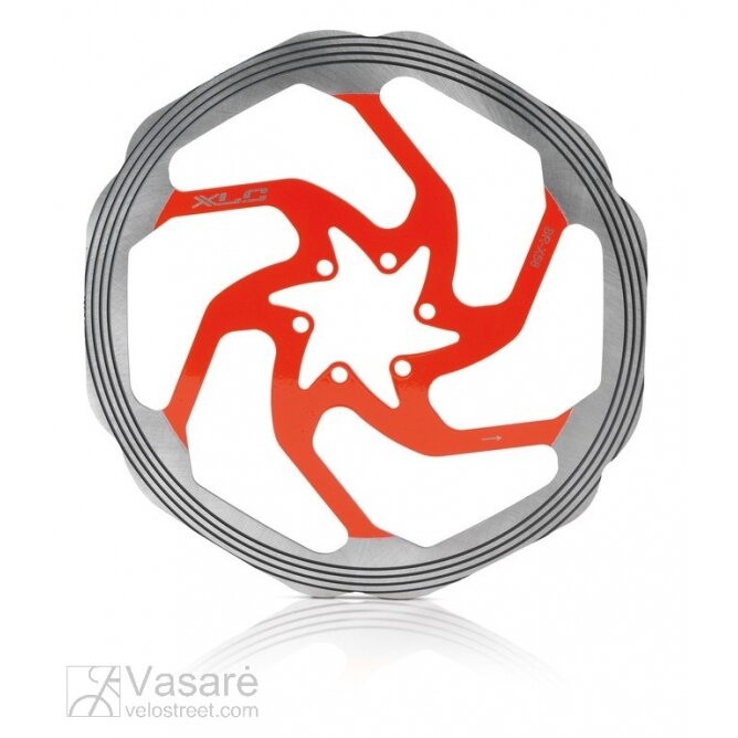XLC brake disc BR-X58 180/1.8mm,silv/red,CNC frict.ring 162g