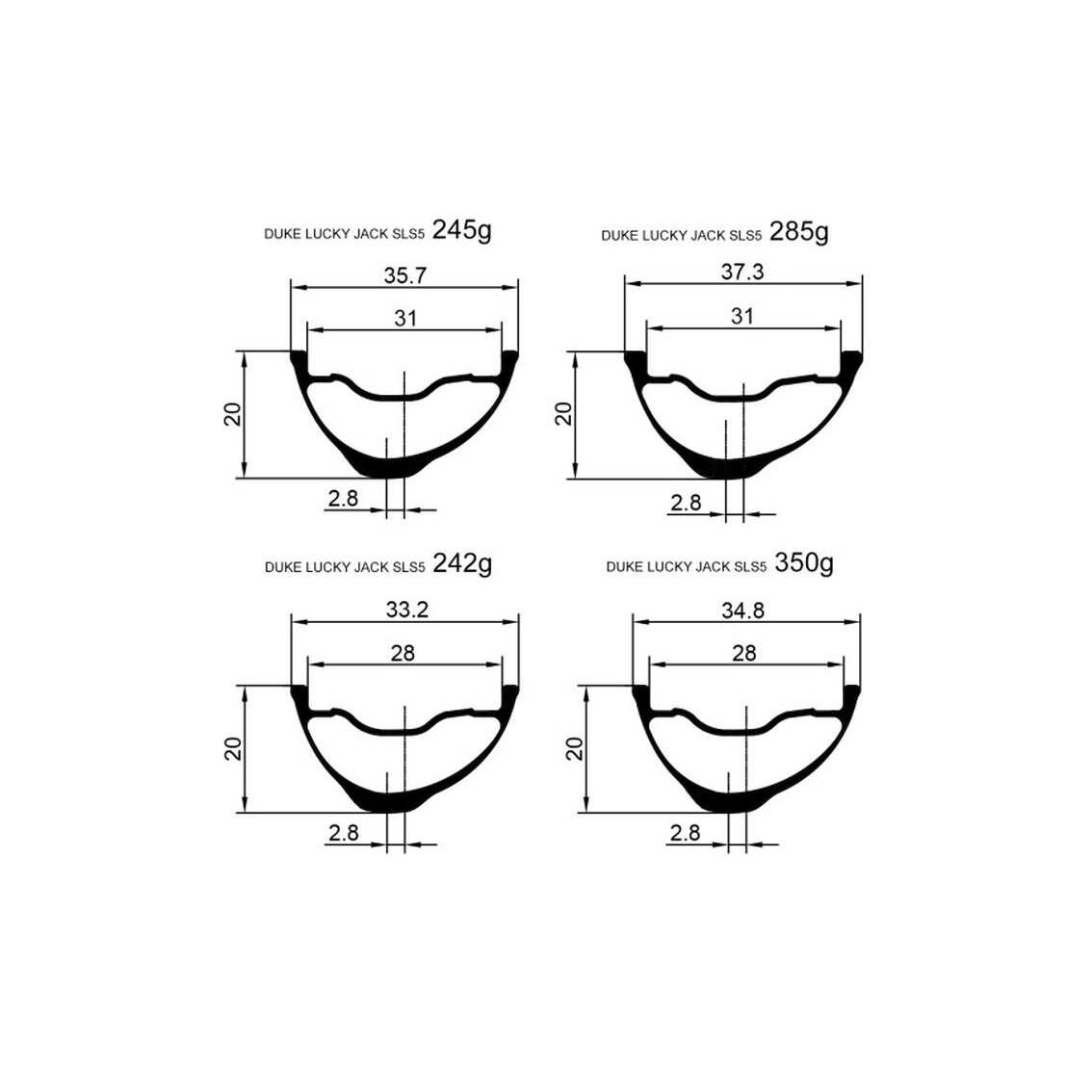 Duke Lucky Jack SLS5 6ters 29" riteņu komplekts 1