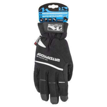 bicycle gloves  M-WAVE "ALASKA-GEL", wind and water resistant, size: M