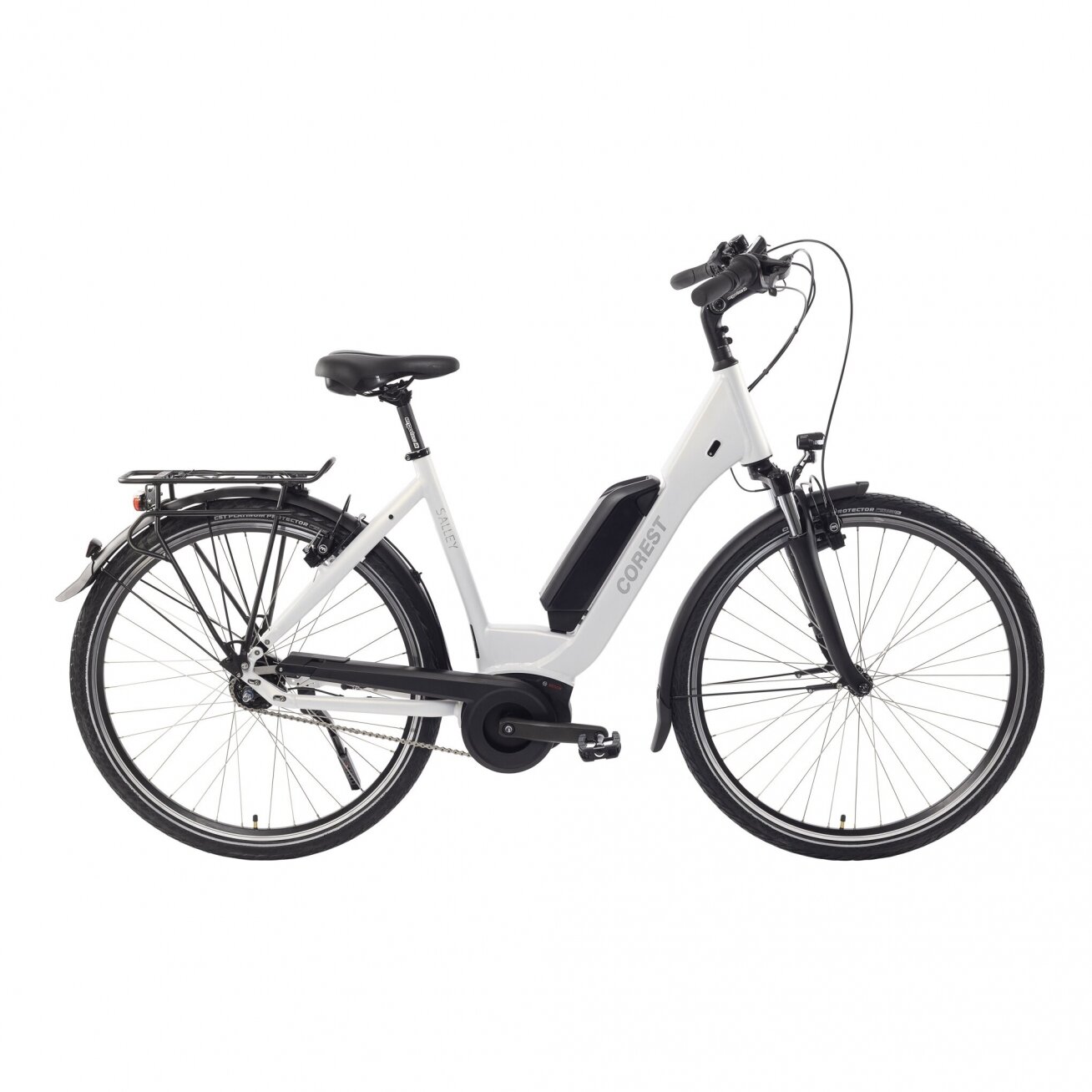 E-bike COREST e-SALLEY CEB10 N8 FW Bosch Performance 500Wh Pearl white matt E-bike COREST e-SALLEY CEB10 N8 FW Bosch Performance 500Wh Pearl white matt