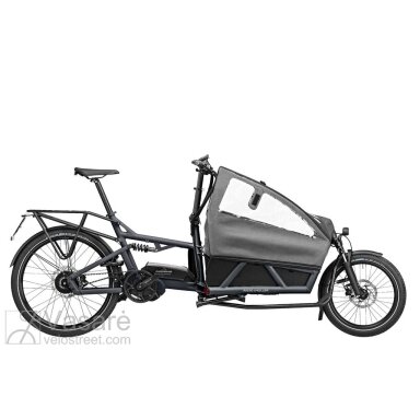 Elektrinis dviratis Riese & Müller Load 60 Vario HS 45km/h GX w high sidewalls and child cover coal grey matt Elektrinis dviratis Riese & Müller Load 60 Vario HS 45km/h GX w high sidewalls and child cover coal grey matt