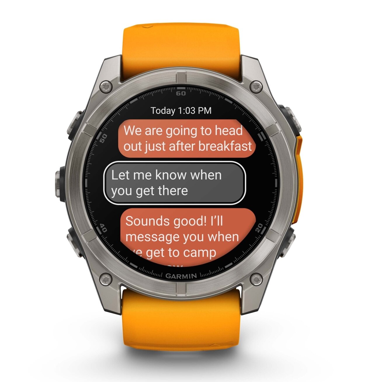 Watch Garmin fēnix® 8 – 51 mm, AMOLED Sapphire, Titanium with Spark orange/graphite silicone band 13 Watch Garmin fēnix® 8 – 51 mm, AMOLED Sapphire, Titanium with Spark orange/graphite silicone band 13