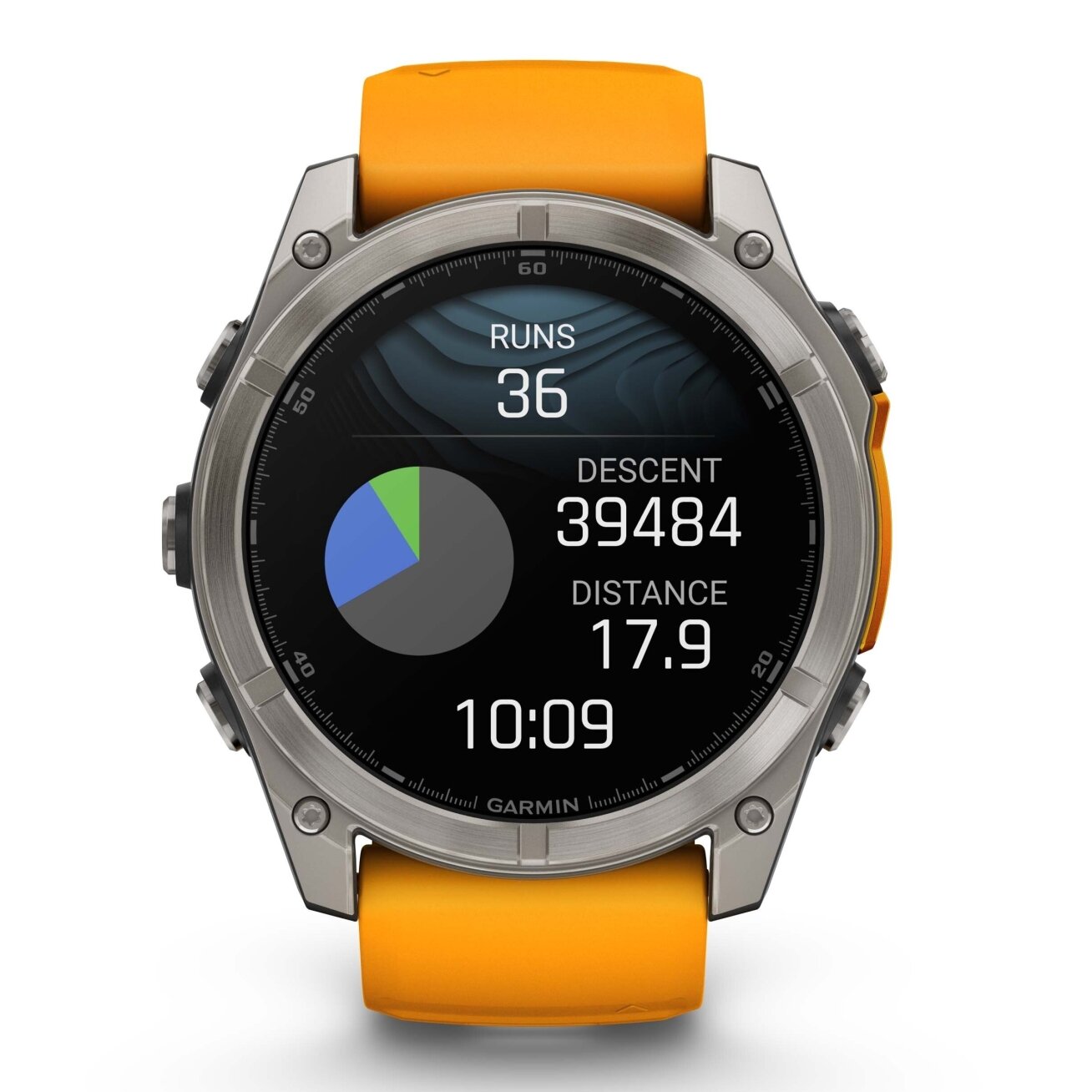 Watch Garmin fēnix® 8 – 51 mm, AMOLED  Sapphire, Titanium with Spark orange/graphite silicone band 16