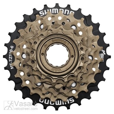 Galinis žvaigždučių blokas, užsukamas 6pav., Shimano MF-TZ500 Galinis žvaigždučių blokas, užsukamas 6pav., Shimano MF-TZ500