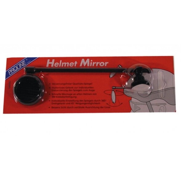 Mirror for mounting on helmet
