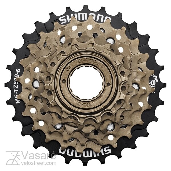 Galinis žvaigždučių blokas, užsukamas 6pav., Shimano MF-TZ500 Galinis žvaigždučių blokas, užsukamas 6pav., Shimano MF-TZ500