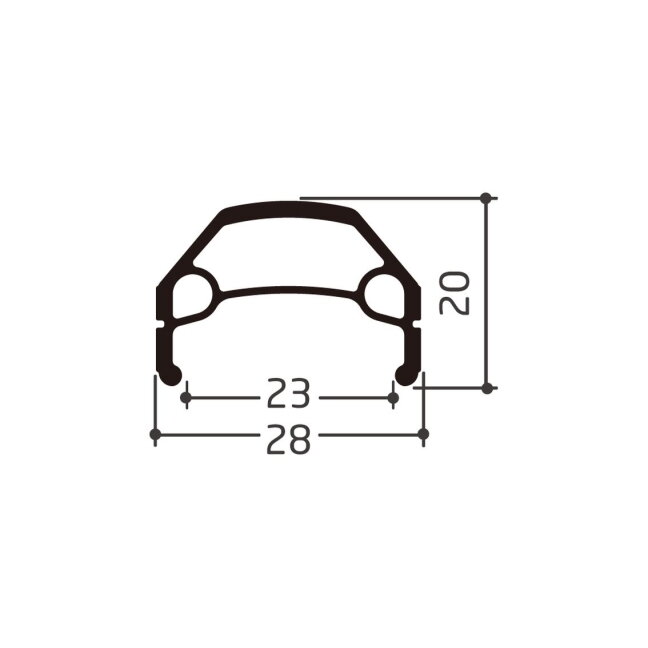 Rear Wheel Shining MT-66 QR FH 28" V-Brake 5