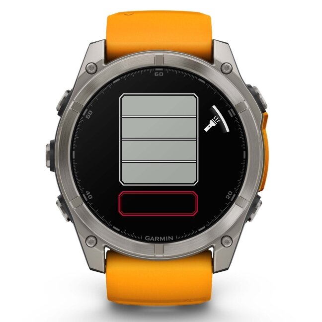 Watch Garmin fēnix® 8 – 51 mm, AMOLED  Sapphire, Titanium with Spark orange/graphite silicone band 12