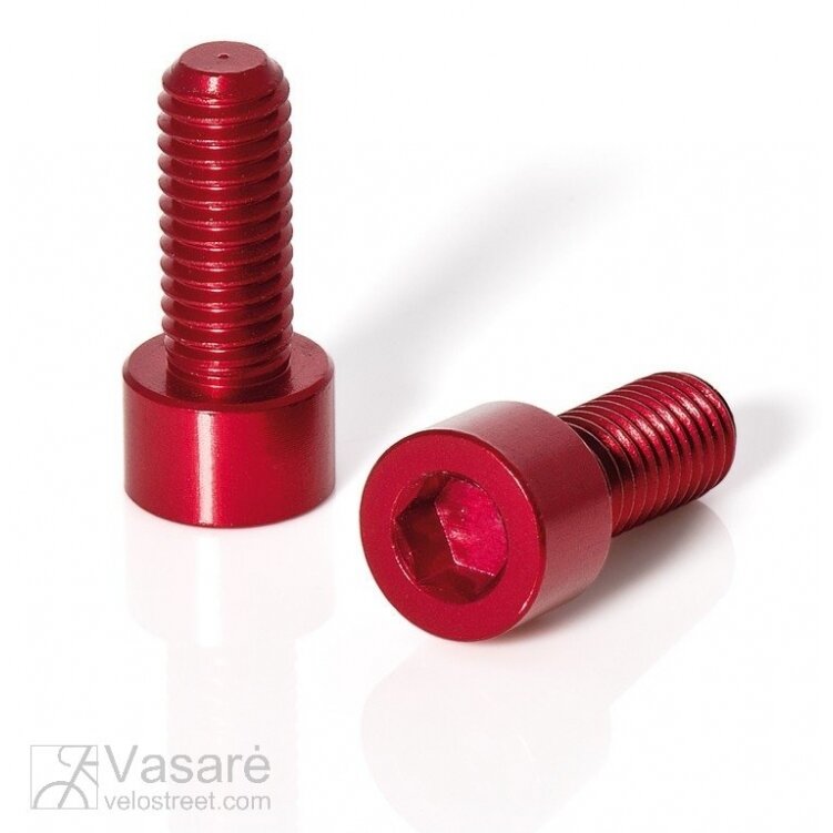 XLC screws for water bottle holders 2piece Set, red XLC screws for water bottle holders 2piece Set, red