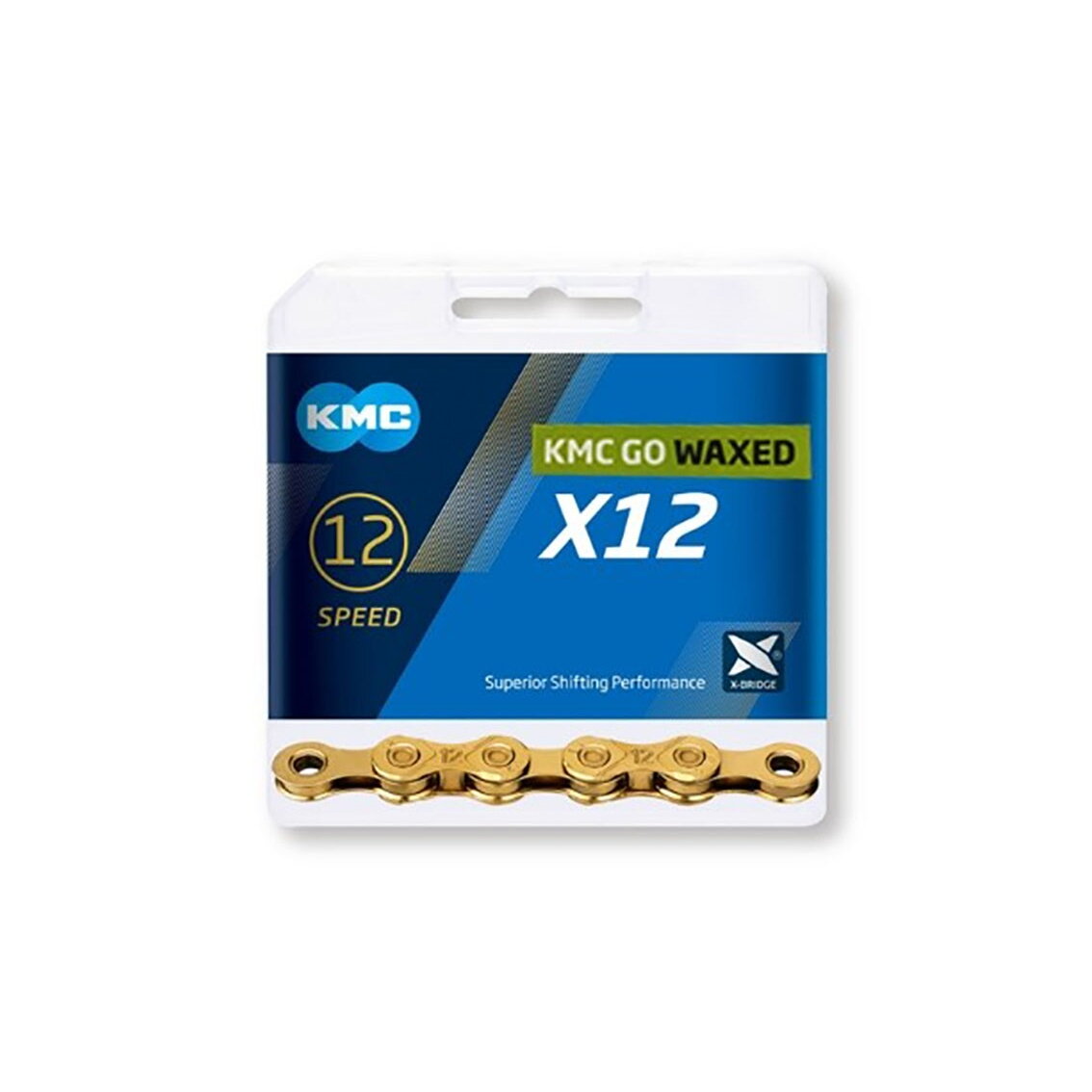 Grandinė KMC X12 Ti-N Gold Waxed 12 pavarų