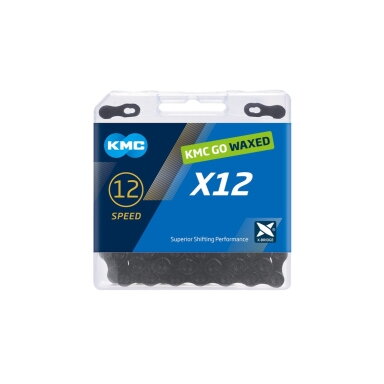 Grandinė KMC X12 Black Tech Waxed 12 pavarų, 126L Grandinė KMC X12 Black Tech Waxed 12 pavarų, 126L