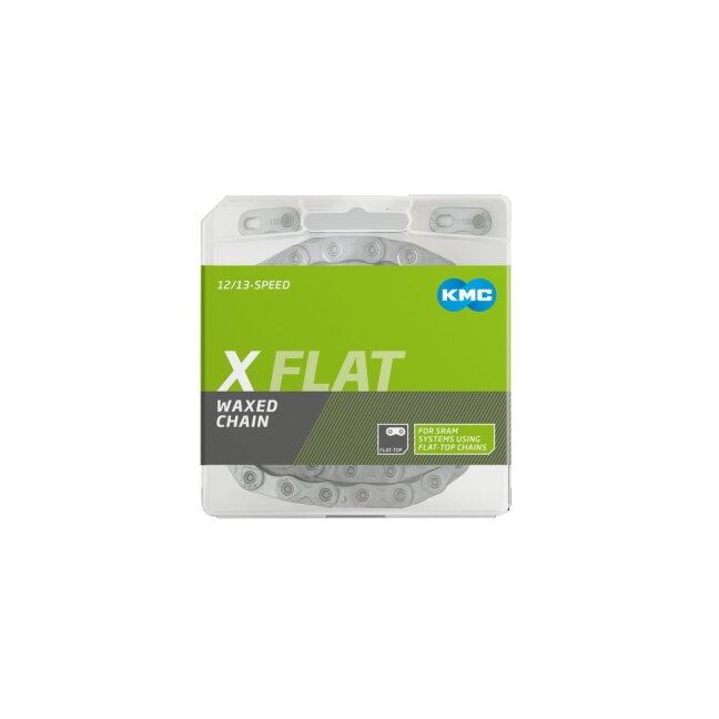 Grandinė KMC X FLAT Silver Waxed 12/13 pavarų