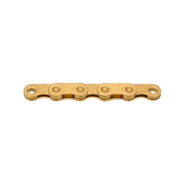 Grandinė KMC X FLAT Ti-N Gold Waxed 12/13 pavarų 1