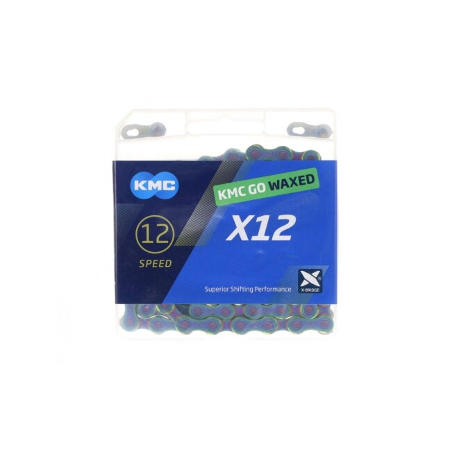 Grandinė KMC X12 Aurora Waxed 12 pavarų, 126L Grandinė KMC X12 Aurora Waxed 12 pavarų, 126L