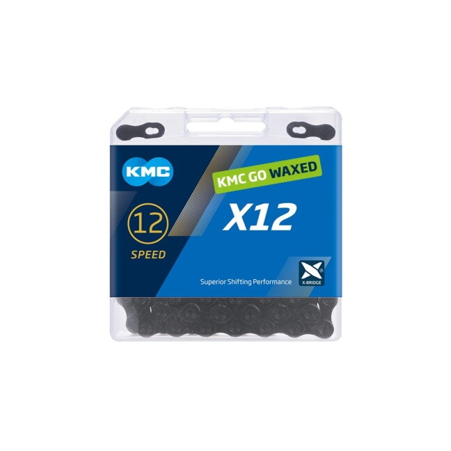 Łańcuch KMC X12 Black Tech Waxed 12-rzędowy, 126L Łańcuch KMC X12 Black Tech Waxed 12-rzędowy, 126L