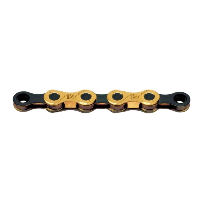 Grandinė KMC X12 Ti-N Gold/Black Waxed 12 pavarų 1
