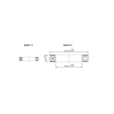 Lager Union 6805 2RS ABEC-3 25x37x7 mm