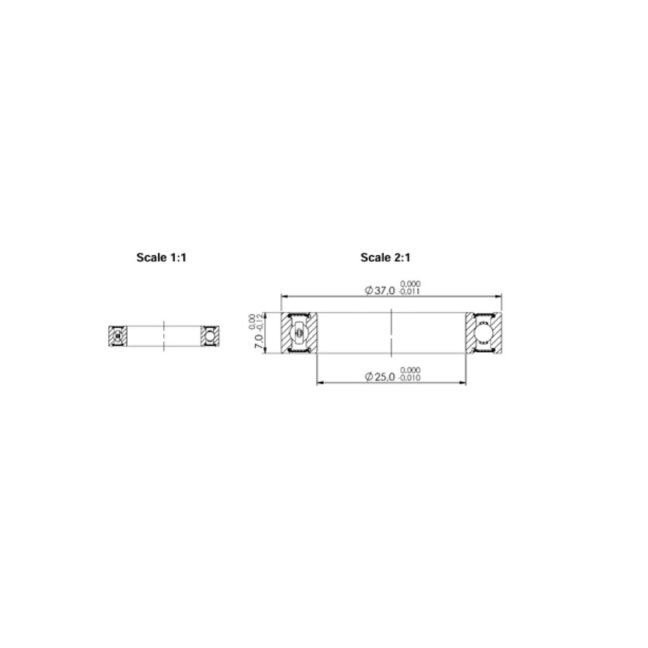 Guolis Union 6805 2RS ABEC-3 25x37x7 mm 1 Guolis Union 6805 2RS ABEC-3 25x37x7 mm 1