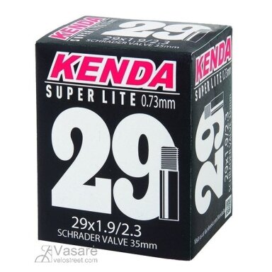 Tube KENDA 29x1.90-2.35, 50/58-622, A/V, molded, box Tube KENDA 29x1.90-2.35, 50/58-622, A/V, molded, box