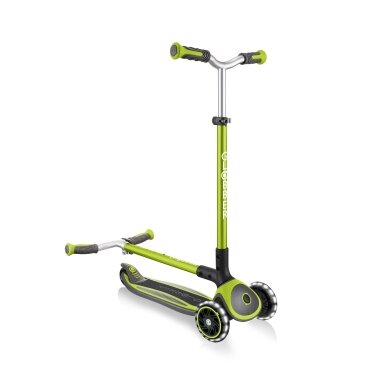 Paspirtukas Globber Master Lights, lime green, 125/80mm, light wheels