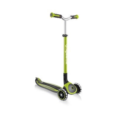 Paspirtukas Globber Master Lights, lime green, 125/80mm, light wheels