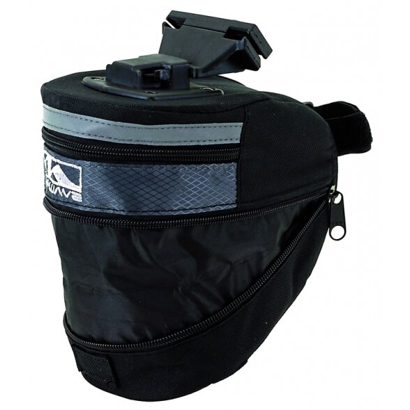 Clip-on saddle bag, black, size: L 1