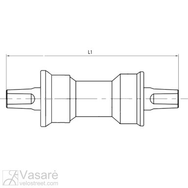 Miniklio velenas M-WAVE 136 mm pleištinis Miniklio velenas M-WAVE 136 mm pleištinis