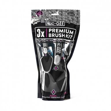Muc-Off 3x Brush Set - 3 šepetėlių komplektas Muc-Off 3x Brush Set - 3 šepetėlių komplektas