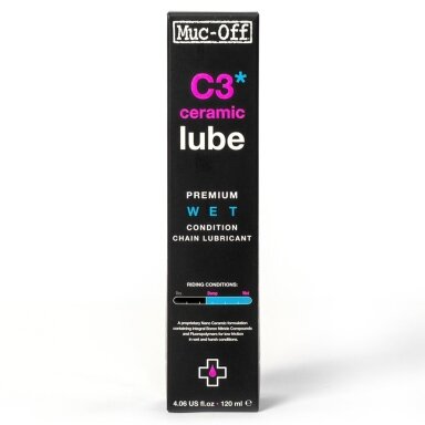 Muc-Off C3 Ceramic Lube 120ml- keraminis grandinės tepalas drėgnoms sąlygoms Muc-Off C3 Ceramic Lube 120ml- keraminis grandinės tepalas drėgnoms sąlygoms