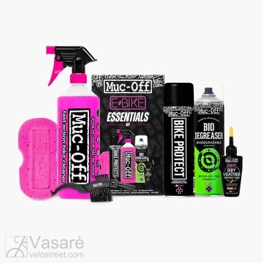 Muc-Off E-bike esentials Kit El. dviračio tepimo ir valymo rinkinys Muc-Off E-bike esentials Kit El. dviračio tepimo ir valymo rinkinys