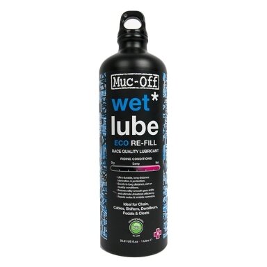 Muc-Off Wet Lube 1L drėgnoms sąlygoms grandinės tepalas Muc-Off Wet Lube 1L drėgnoms sąlygoms grandinės tepalas