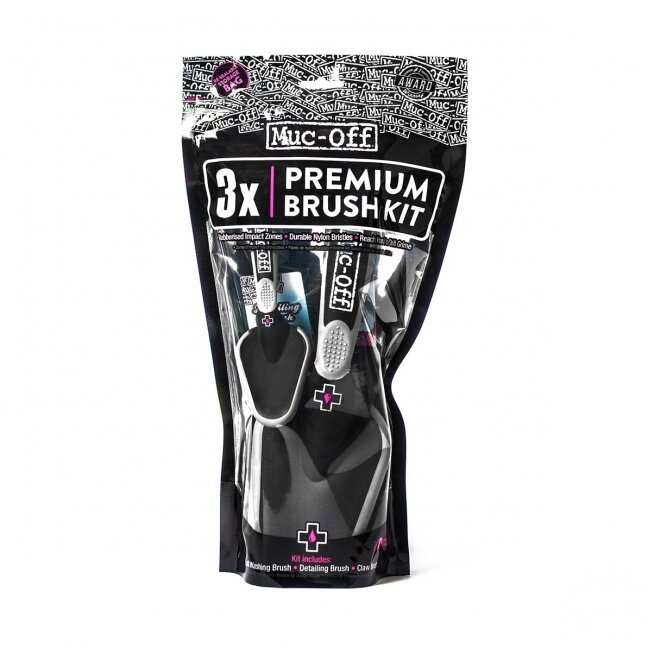 Muc-Off 3x Brush Set - 3 šepetėlių komplektas Muc-Off 3x Brush Set - 3 šepetėlių komplektas
