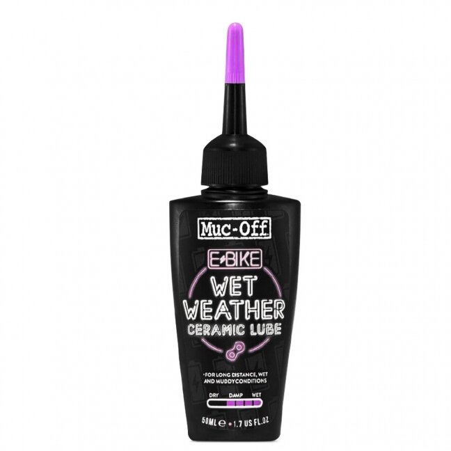 Muc-Off eBike Wet Lube - el. dviračio grandinės tepalas drėgno oro sąlygom 50ml Muc-Off eBike Wet Lube - el. dviračio grandinės tepalas drėgno oro sąlygom 50ml