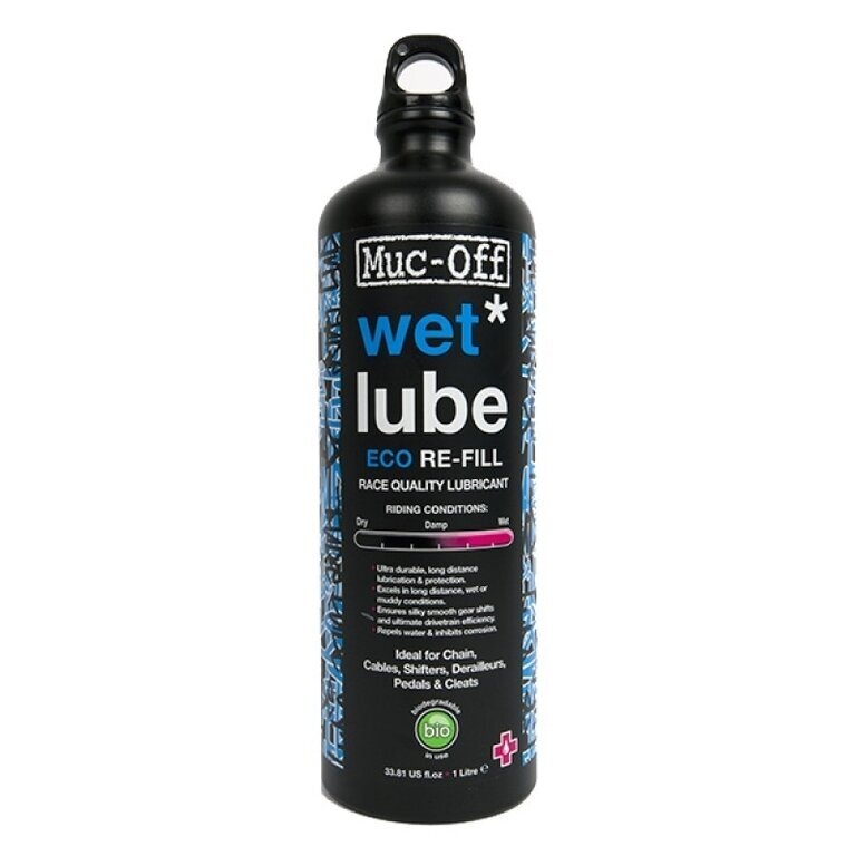 Muc-Off Wet Lube 1L drėgnoms sąlygoms grandinės tepalas Muc-Off Wet Lube 1L drėgnoms sąlygoms grandinės tepalas