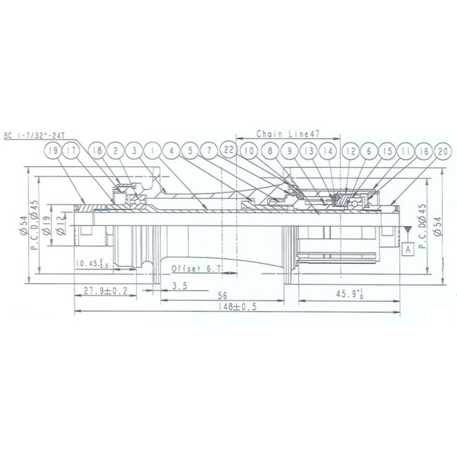 Novatec D982TSB-CL-B12 Hinterradnabe 1