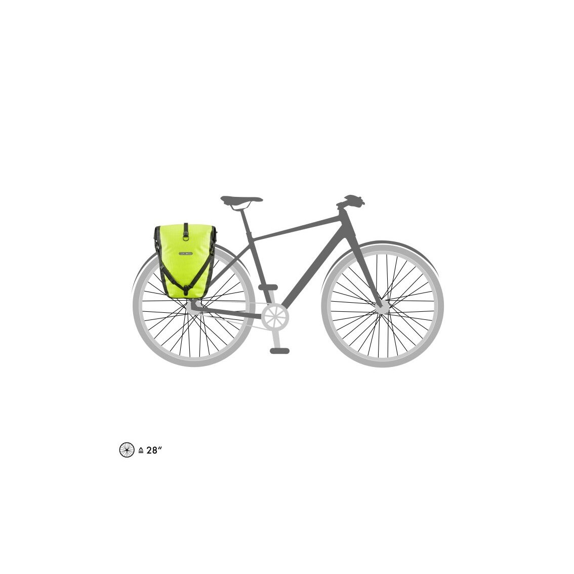 Ortlieb Back-Roller High-Vis Neon Yellow - Black Reflective dviračio krepšys 5