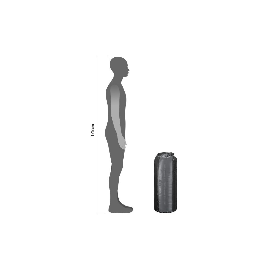 Ortlieb Dry-Bag Slate - Black krepšys, 70 cm 4