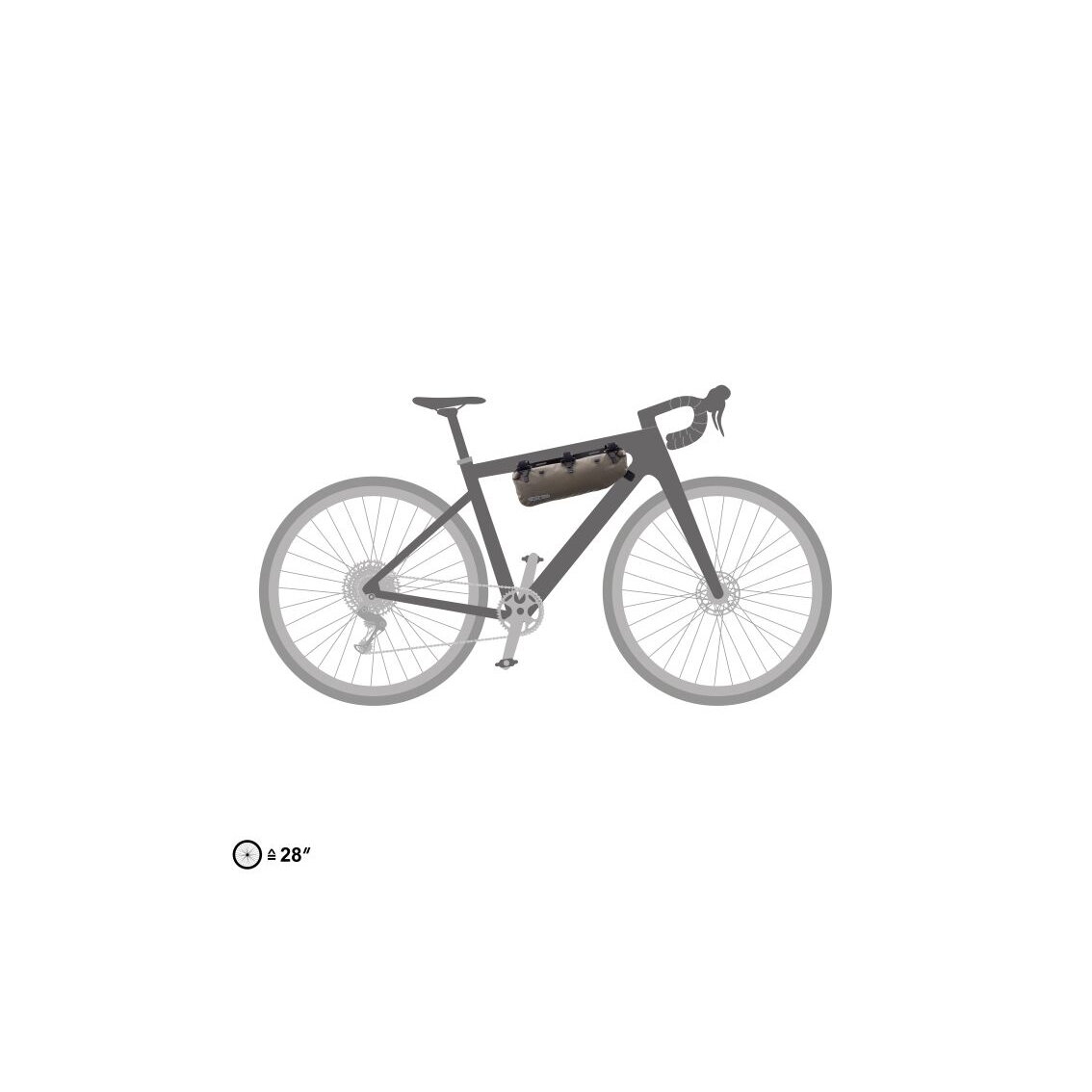 Ortlieb Frame-Pack RC Toptube tamsiai smėlio spalvos rėmo krepšys 3