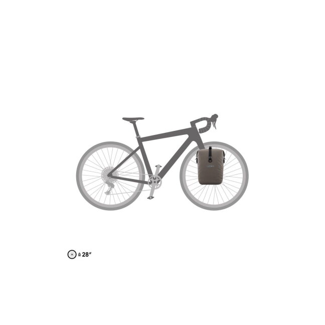 Ortlieb Gravel-Pack Single Dark Sand dviračio krepšys 4