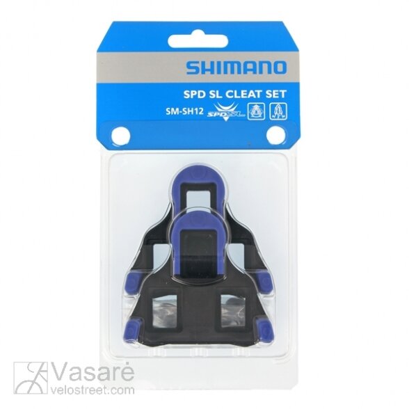 Plokštelės pedalams SHIMANO SM-SH12 Blue